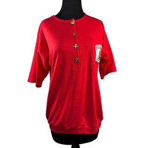 Vintage Brownstone Studio Size Medium Red Poker Theme Shirt